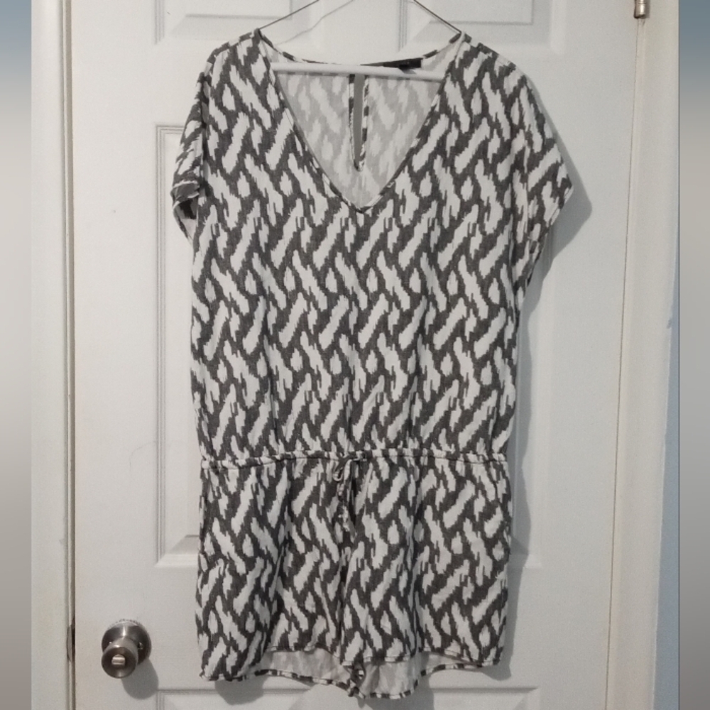 J. Crew Monochrome Zigzag Romper